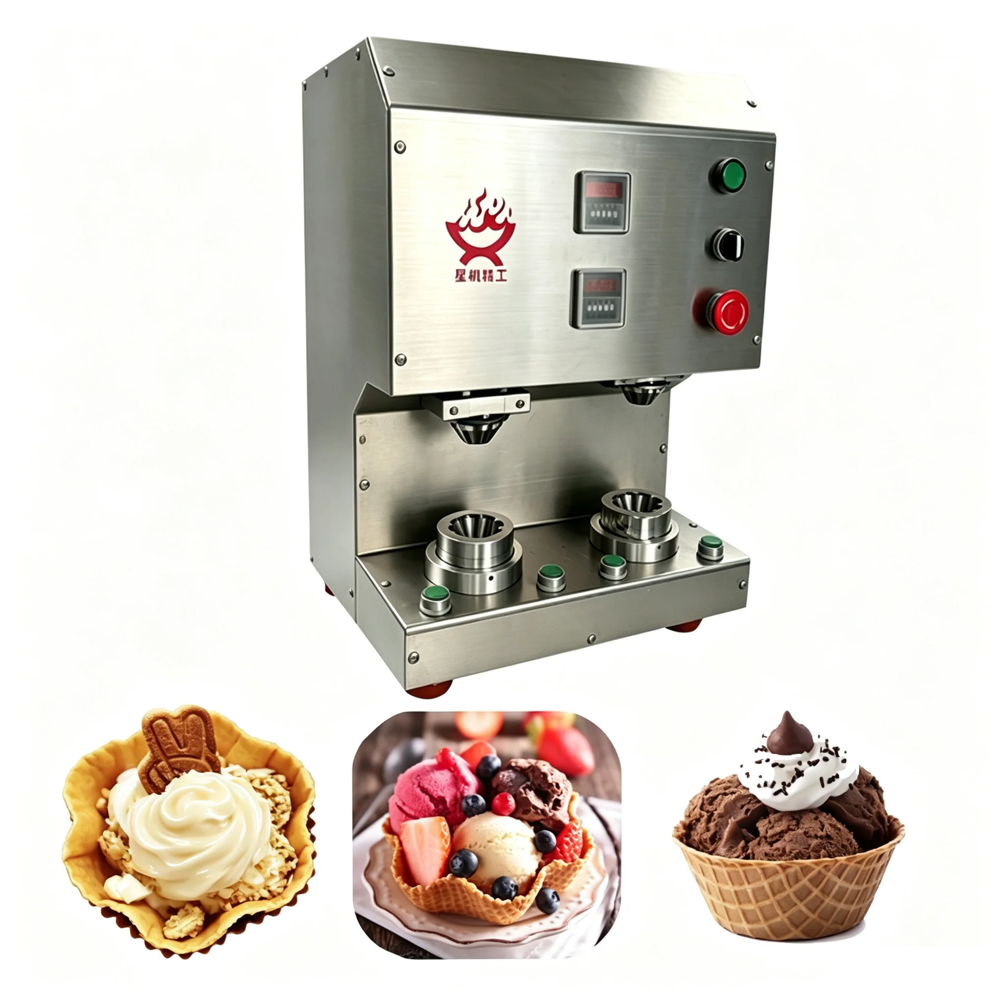 Ice cream crispy bowl Taco shell crispy bowl tower formable equipment