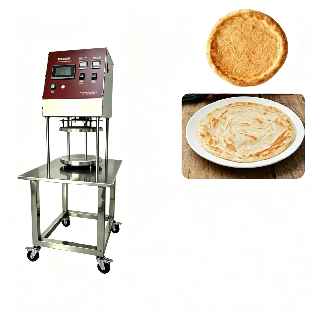 Electric commercial pancake burrito pressing and forming equipment